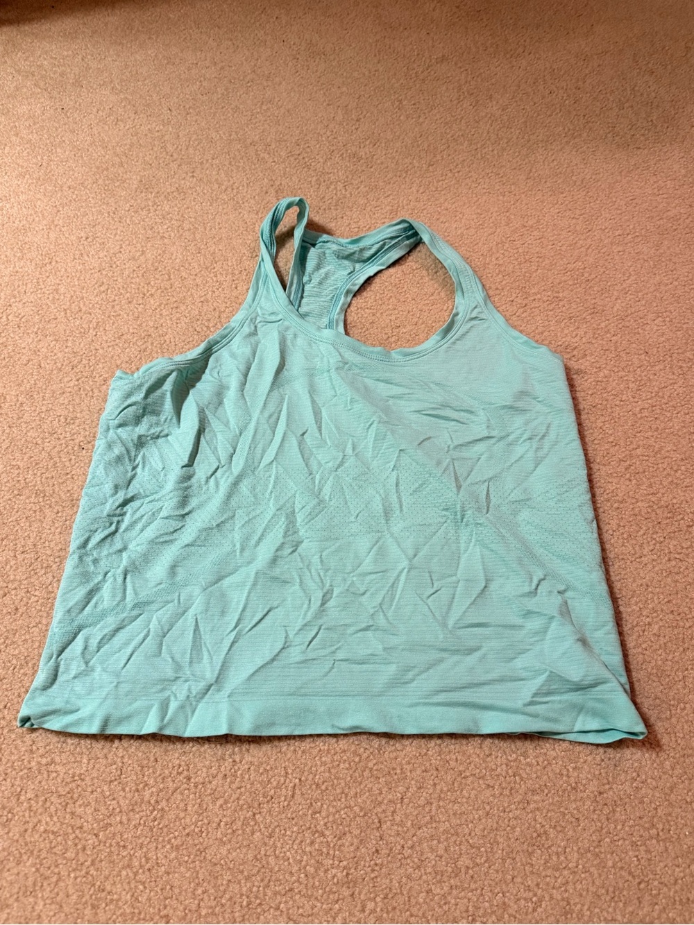 lululemon athletica Light Aqua swiftly Racerback cropped Tank